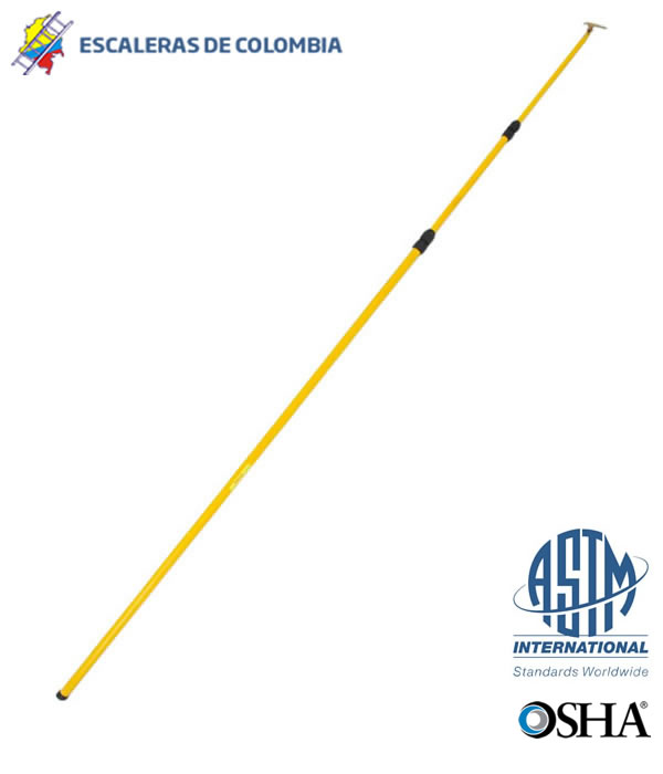 Pértiga en Fibra de Vidrio Aislada A 100 Kilo Voltios