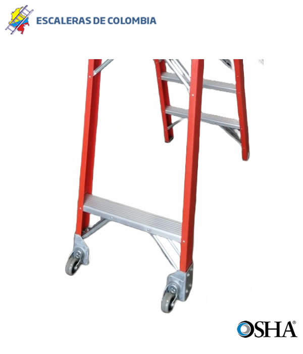 Llantas Traseras Metálicas Para Escaleras Tipo Tijera